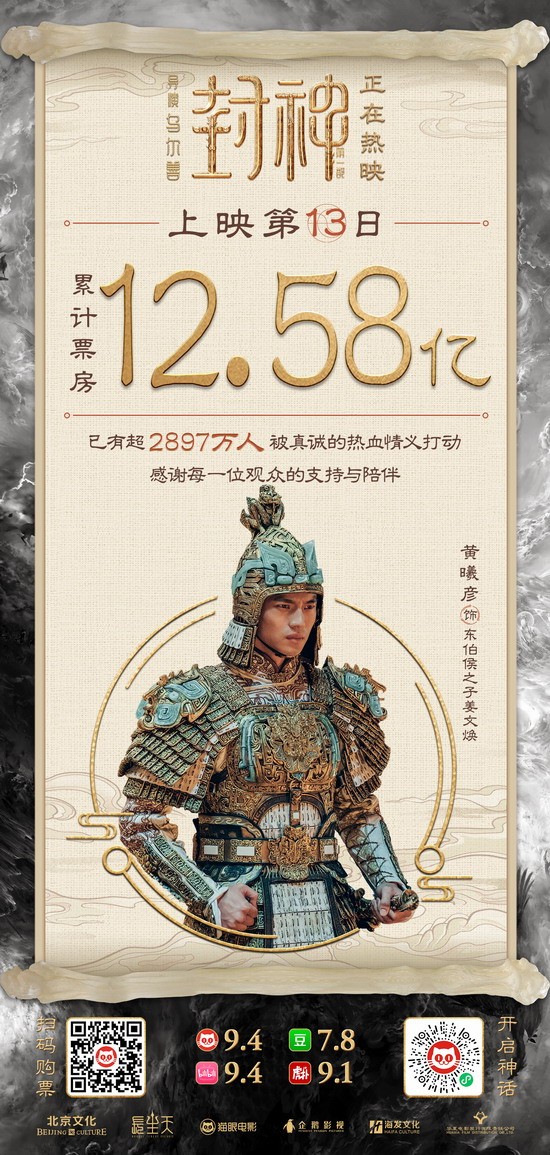 《封神》官方发声明抵制偷漏票房行为 票房已破12亿