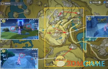 《<a href=https://cuel.cn/YOUXI/3295.html target=_blank class=infotextkey><a href=https://cuel.cn/YOUXI/17386.html target=_blank class=infotextkey>原神</a></a>》3.8清心收集路线一览